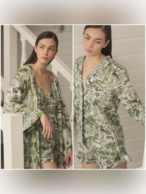 Botanical Print Pajama Shorts ONLY